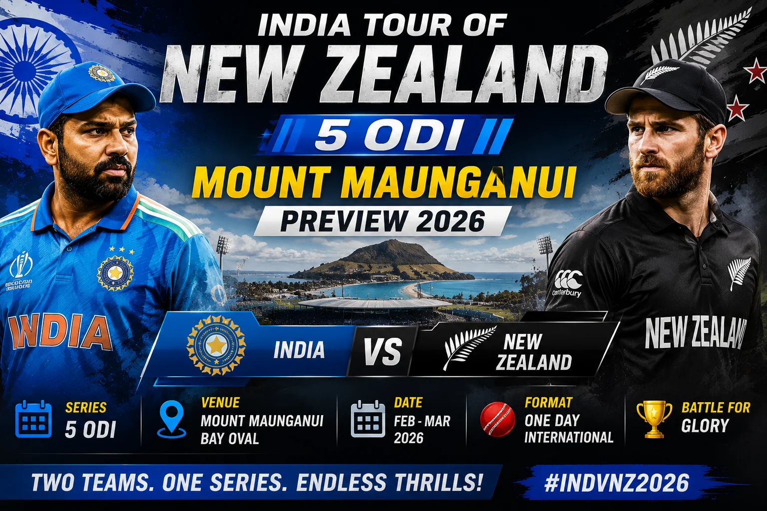 India Tour of New Zealand 5 ODI Preview 2026 | IND vs NZ