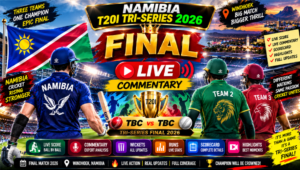Namibia T20I Tri-Series 2026 Final Live Commentary
